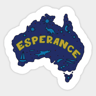 AUSTRALIA MAP AUSSIE ESPERANCE Sticker